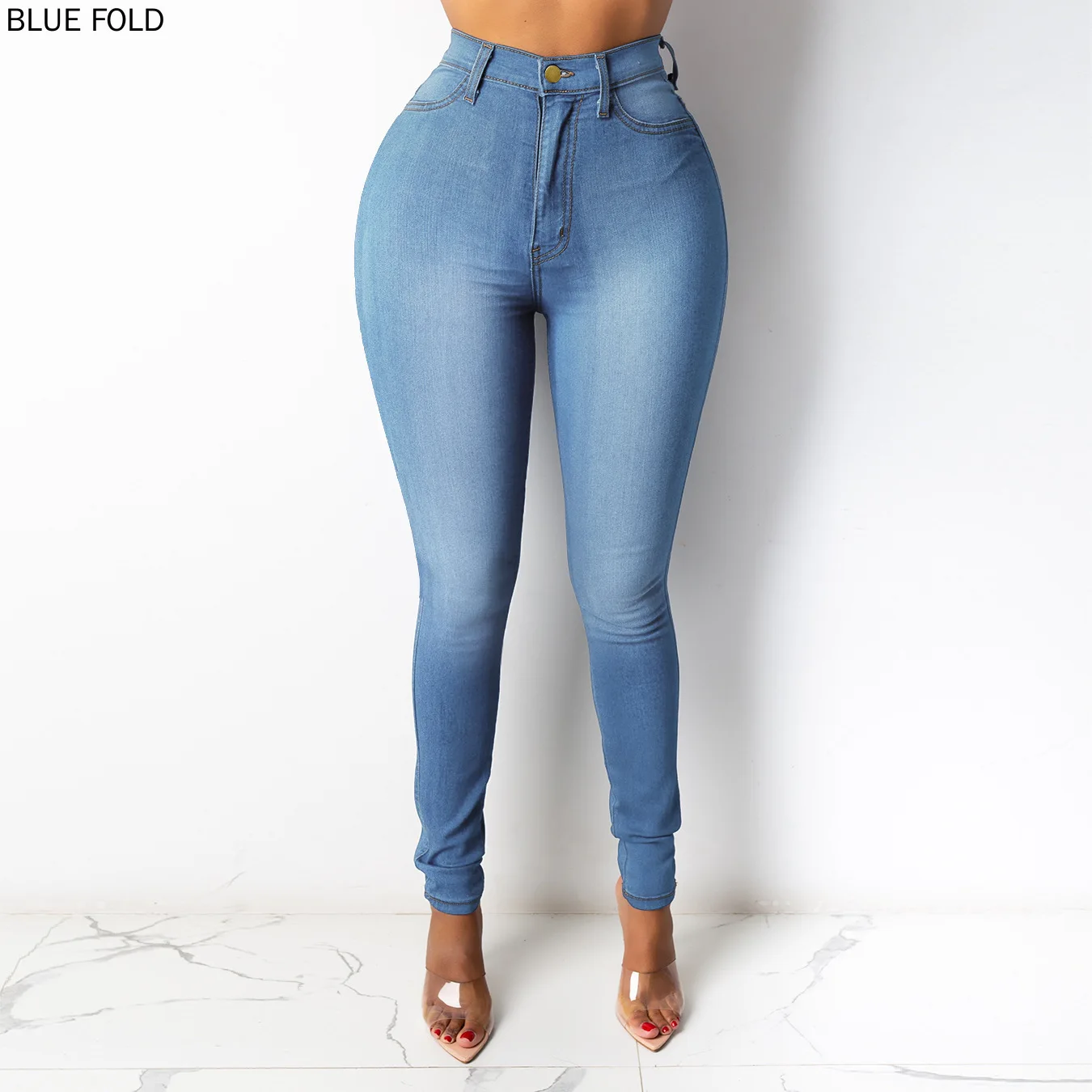 European and American Women's Jeans High Waist Slim Fit Pencil Pants Aliexpress Online Shop Women Clothing