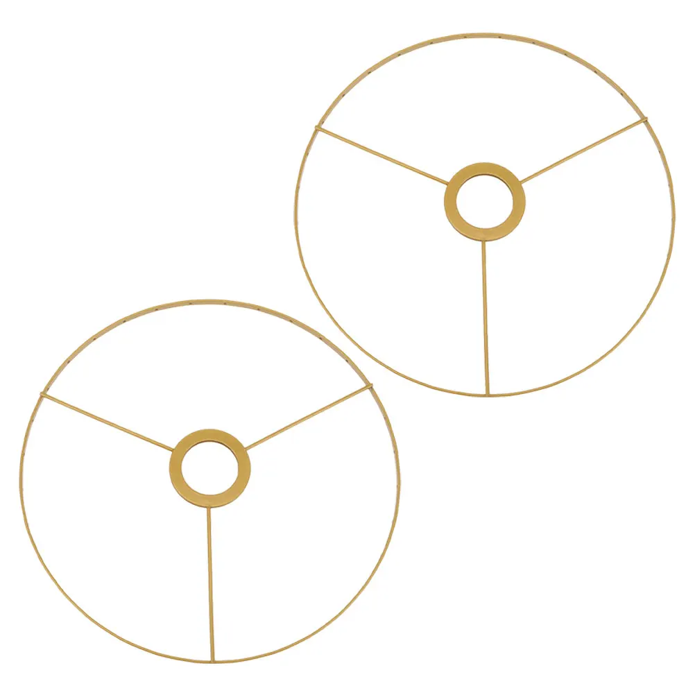 

2pcs Lamp Shade Ring Frame E27 Wire Lampshade Holder Diy Metal Ring Frame Sturdy Iron Adapter 1Cm Center Hole For Table Pendant