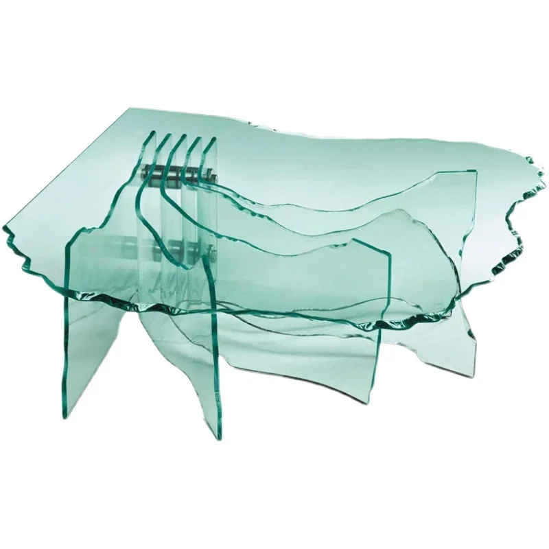 

Light luxury ins style Internet celebrity acrylic transparent suspension crushing design creative DIY small apartment tea table