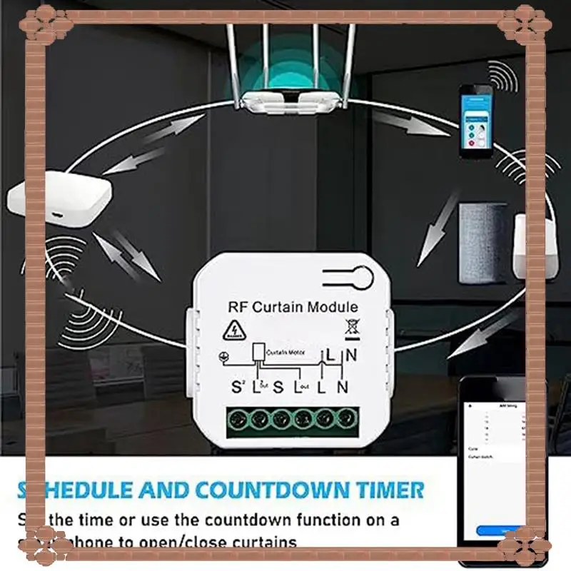 

24-Hour Delivery 2X Tuya Wifi Smart Curtain Switch Controllers Roller Blinds Shutter Motor Smart Life APP Remote Control Alexa G