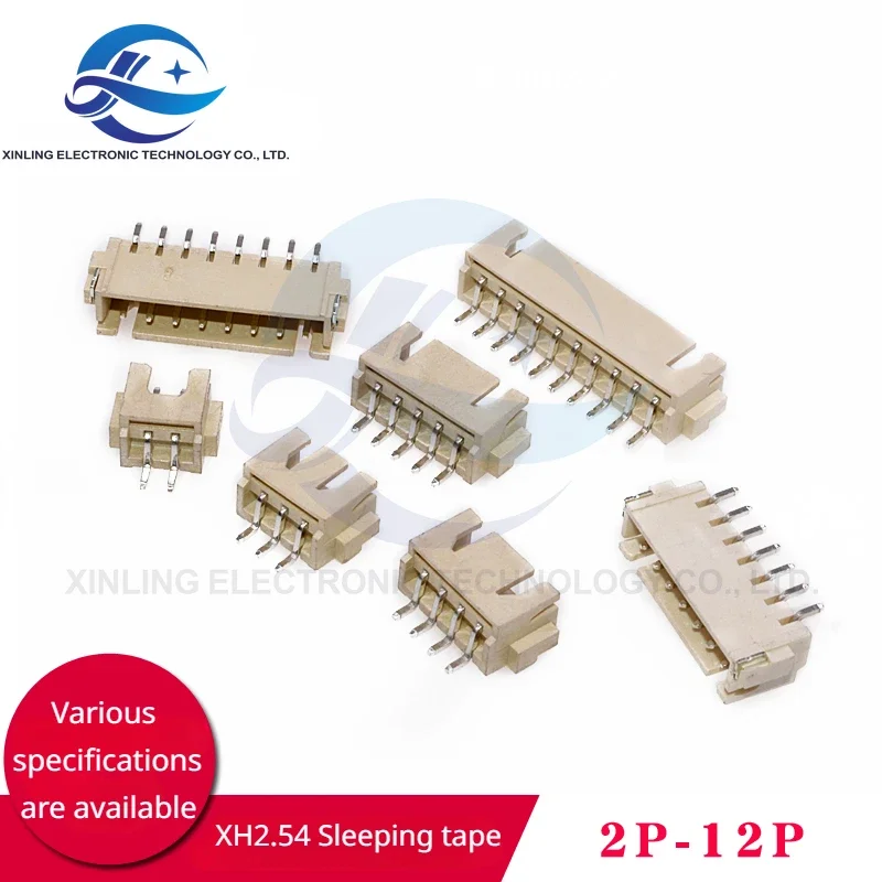 XH2.54 Horizontal patch socket Pitch 2.54MM 2/3/4/5/6/8/9/10/12p SMT horizontal connector