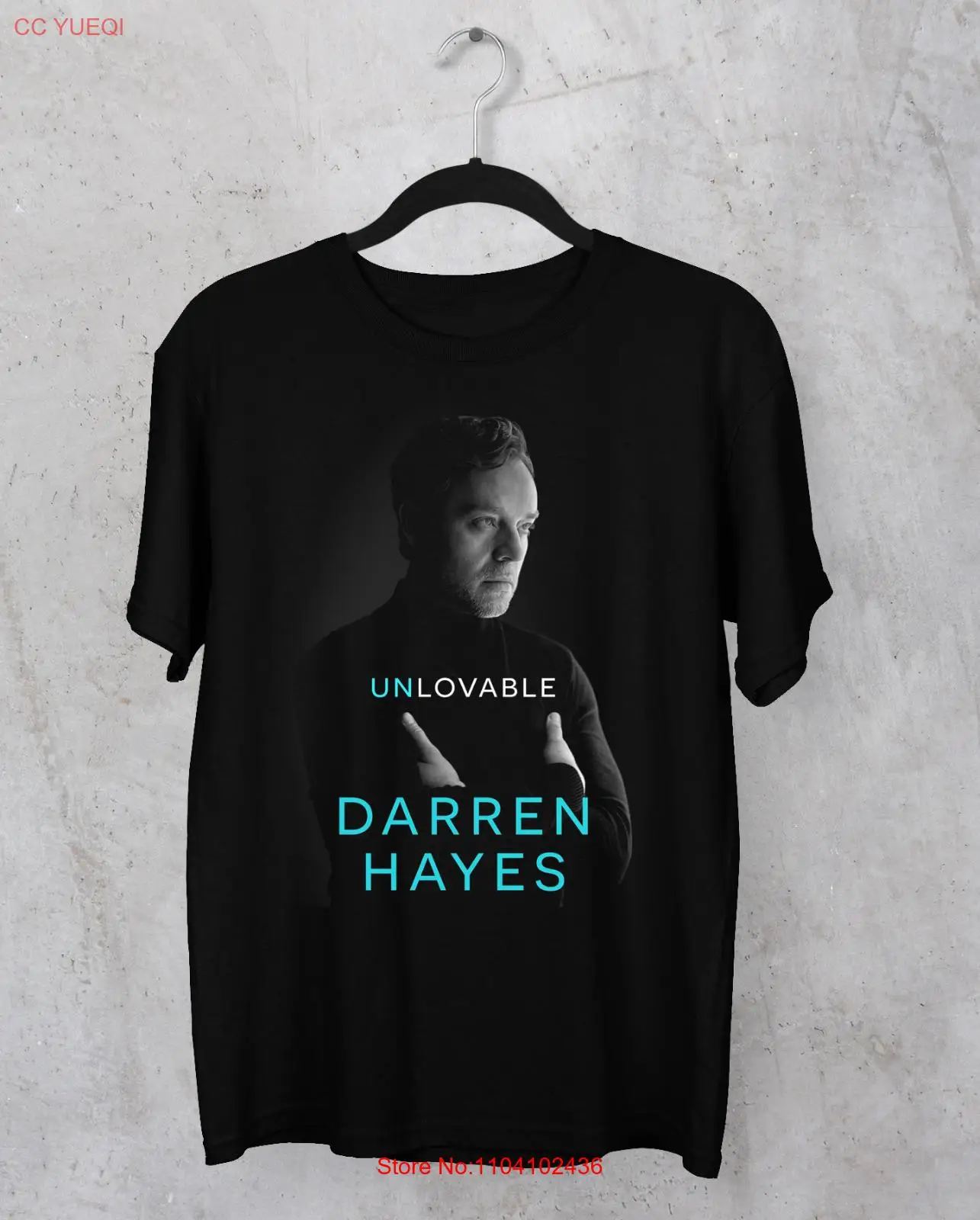 Darren Hayes UNLOVABLE black T-shirt short sleeve All sizes S to 5Xl XA301