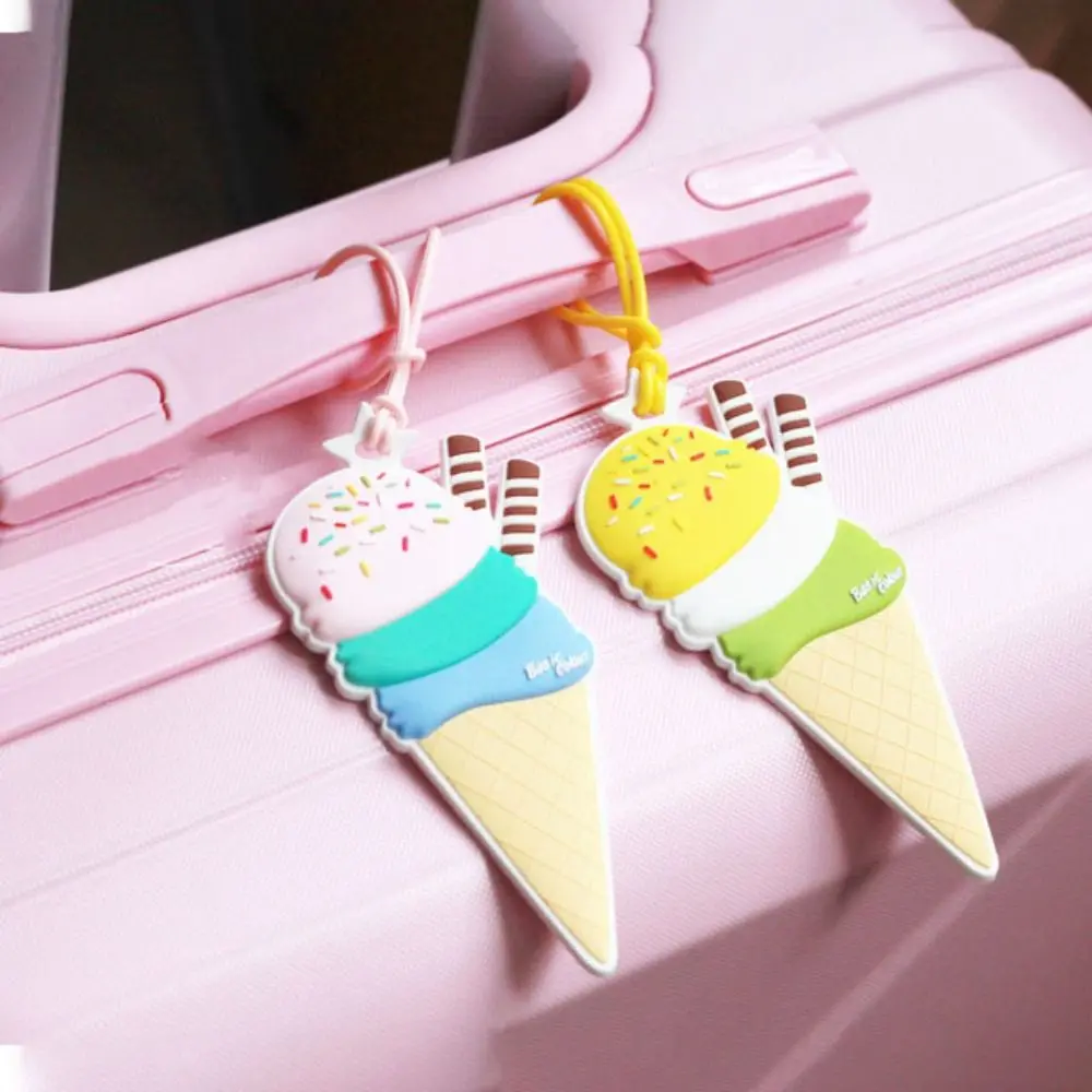 Boarding Pass Ice Cream Luggage Tag Address Label Baggage Name Tags Airplane Suitcase Tag Information Card