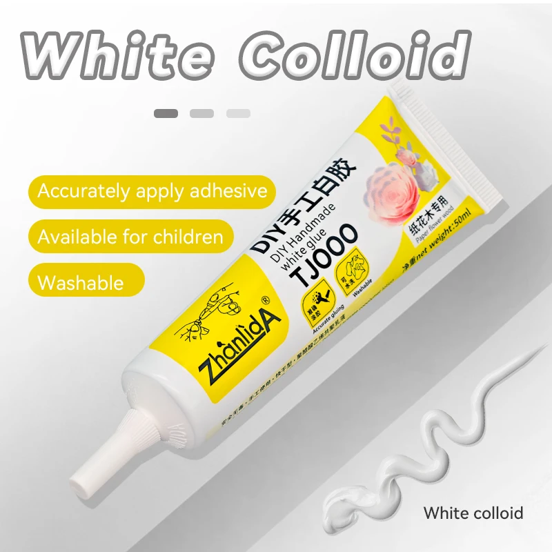 DIY Handmade White Glue 25/50ML Creative Paper Cutting Dry Flower Crafts Glue Adhesive Stick 3D Book For Children Art Student