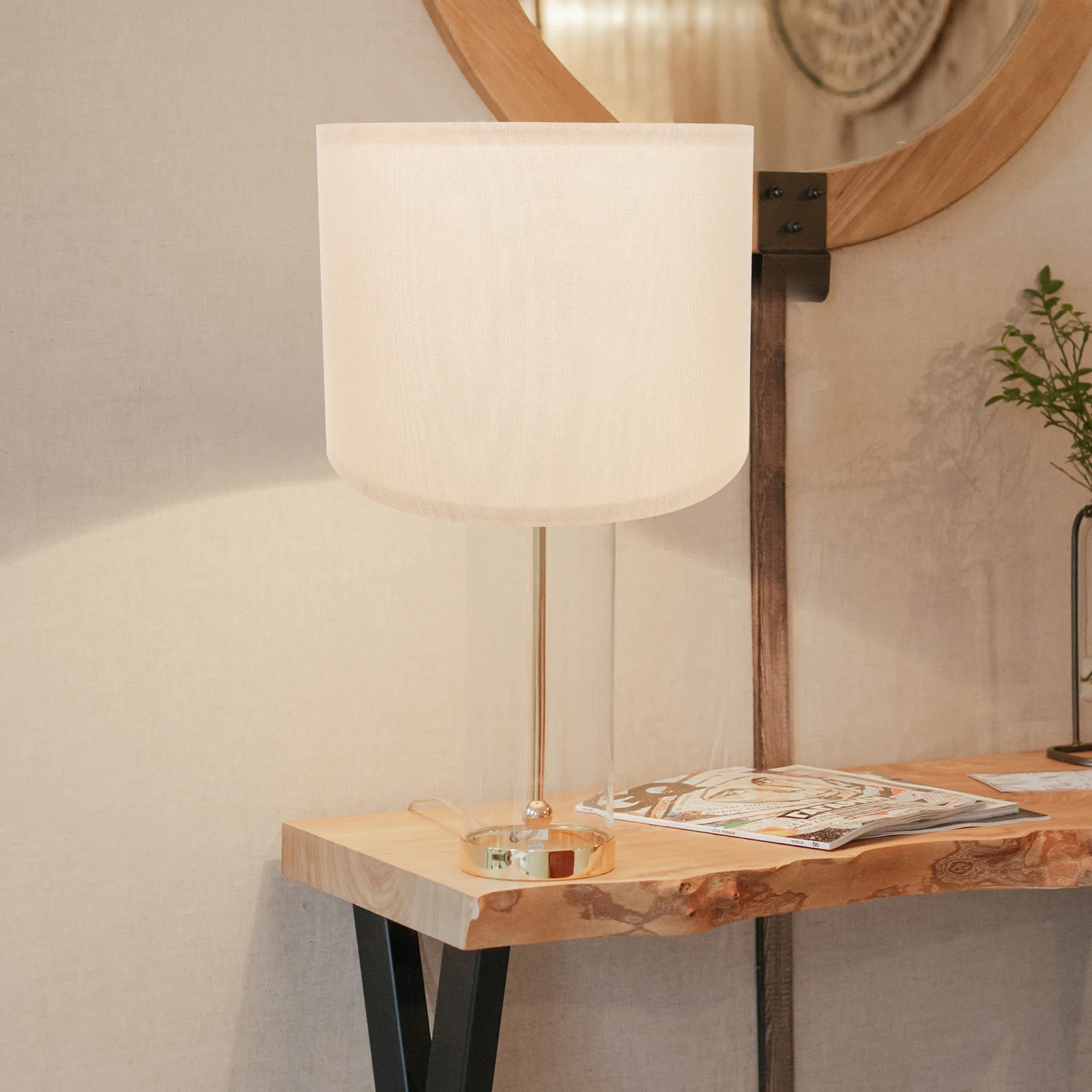 

Lampshade for Wall Lamp Vintage Style Drum Lampshade Replacement Cover Retro Decorative Light Accessory Long Lasting Use