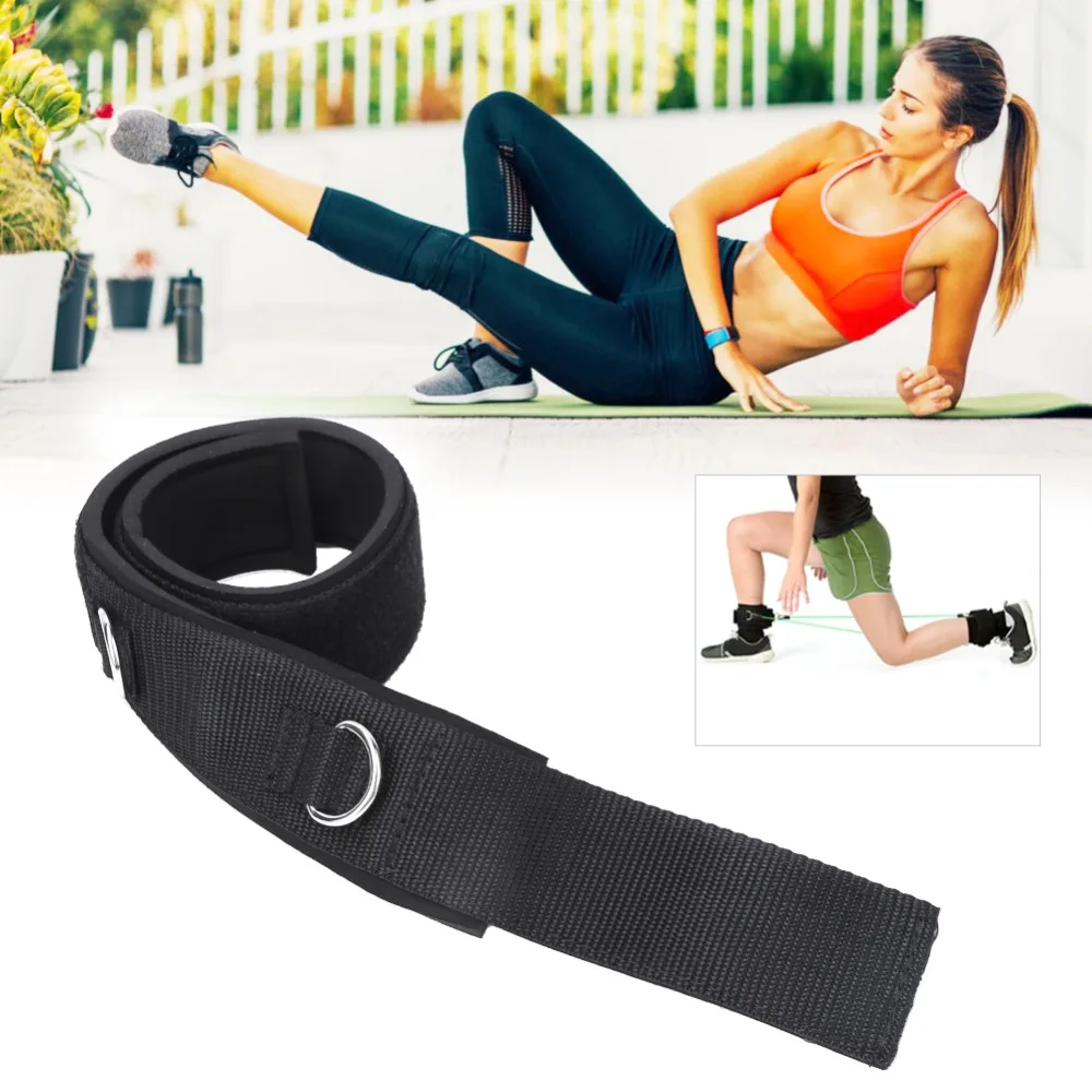 faixa-de-algodao-para-levantamento-de-peso-com-alcas-acolchoadas-pretas-tornozeleiras-e-anel-2d-para-exercicios-de-fitness
