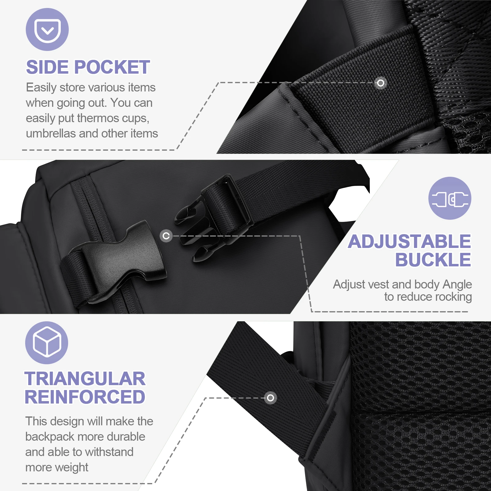 حقيبة ظهر بول فرانك للسفر للنساء والرجال، حقائب سفر ذات سعة كبيرة مضادة للسرقة، حقيبة ظهر كاجوال للكمبيوتر المحمول #4