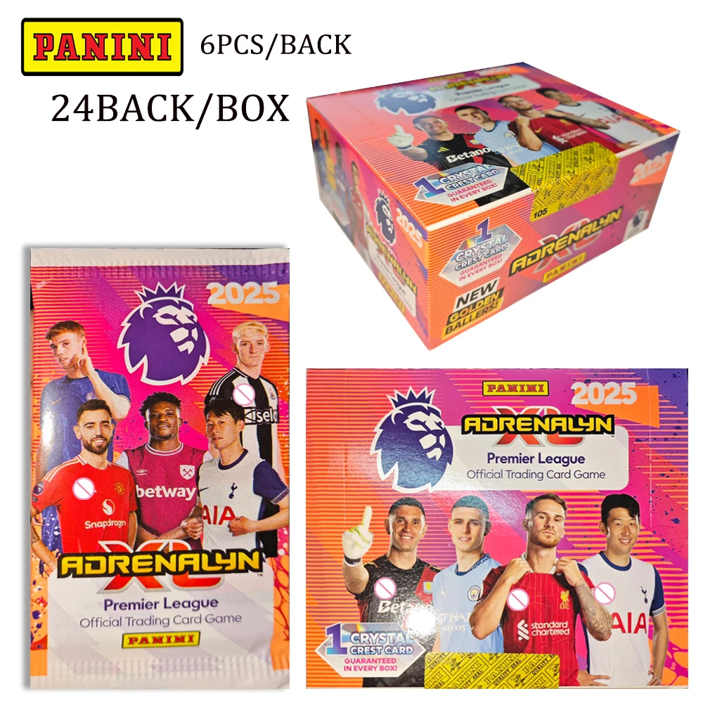 Panini-Sammelkarten 2025 6 Stück Premier League Messi Cristiano Ronaldo Mbappe Neymar Lillard Signaturkarten in limitierter Auflage