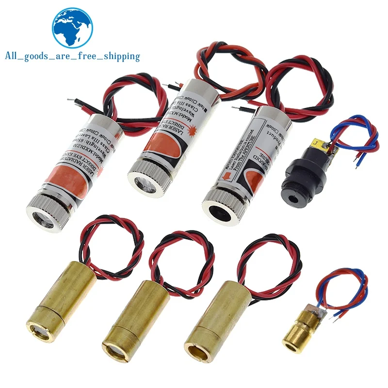 650nm 5mW Red Point / Line / Cross Laser Module Head Glass Lens Focusable Focus Adjustable Laser Diode Head Industrial Class