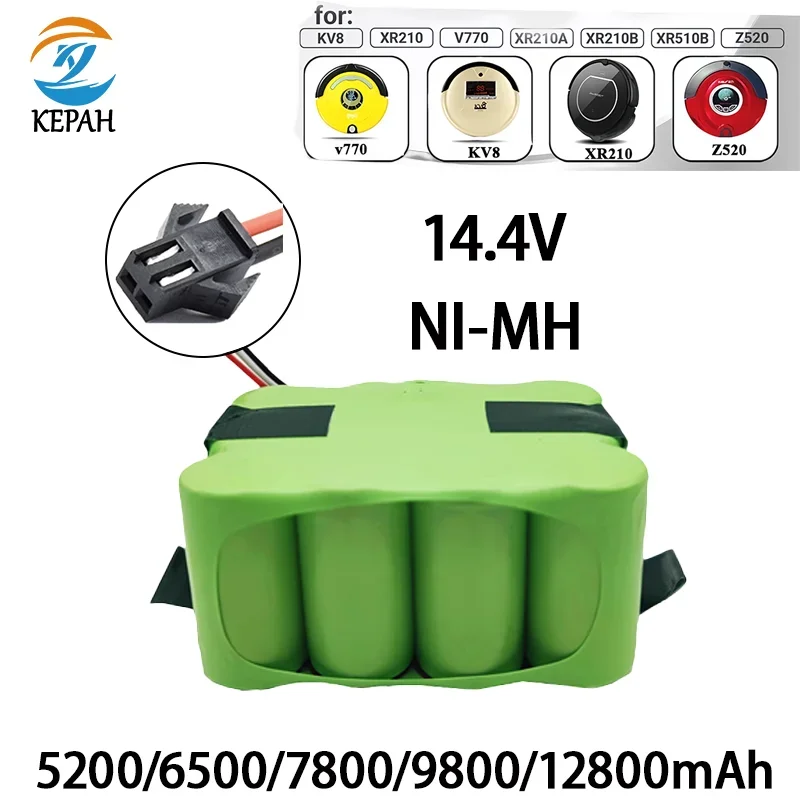 

100% New 14.4V Ni-MH SC Rechargeable Battery 6500mAh for KV8 XR210 XR210A XR210B XR510B XR510C Vacuum Cleaner Sweeping Robot