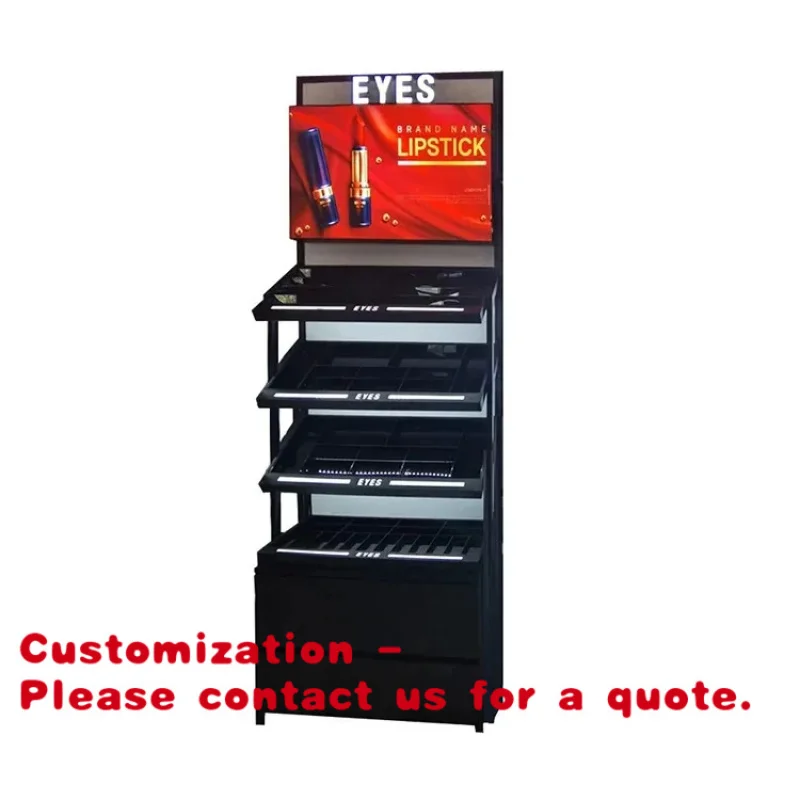 

custom.Retail Beauty Showcase Wooden Cosmetic Stand Display Rack Shopping Beauty Product Display Shelf