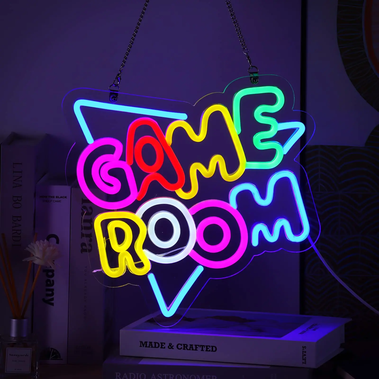 

Game Room Neon Sign LED Light Home Bar Men Games Recreation Wall Party Birthday Bedroom Bedside Porch Decoration Gifts