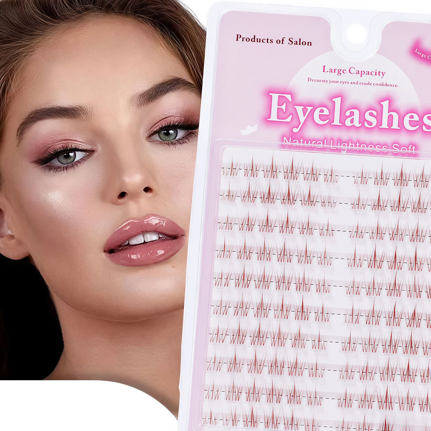 10 Rows Pure Desire Caramel Lazy Sunflower False Eyelash Trilogy Eyelash Ultra fine Terrier Natural Little Devil Segmented