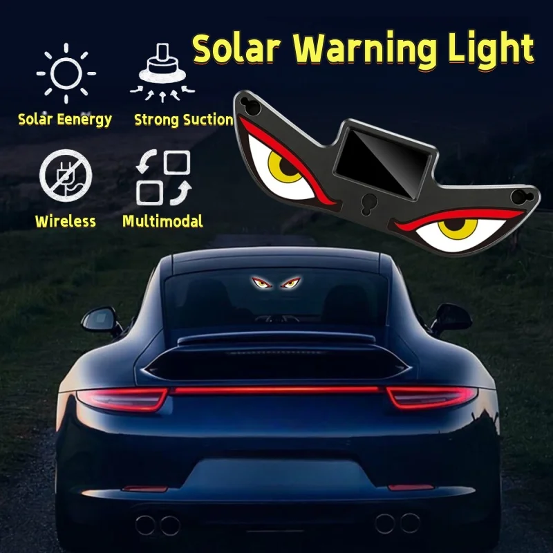 Automotive LED Solar Magic Eye Warning Flashlight Automatic On Off Light Sensor Car Accessories
