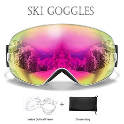 Outdoor Sports Snowboard SKI Goggles Anti-Fog UV400 Snowmobile Ski Mask Men Women Cycling Glasses Replacement Lens Christmas
