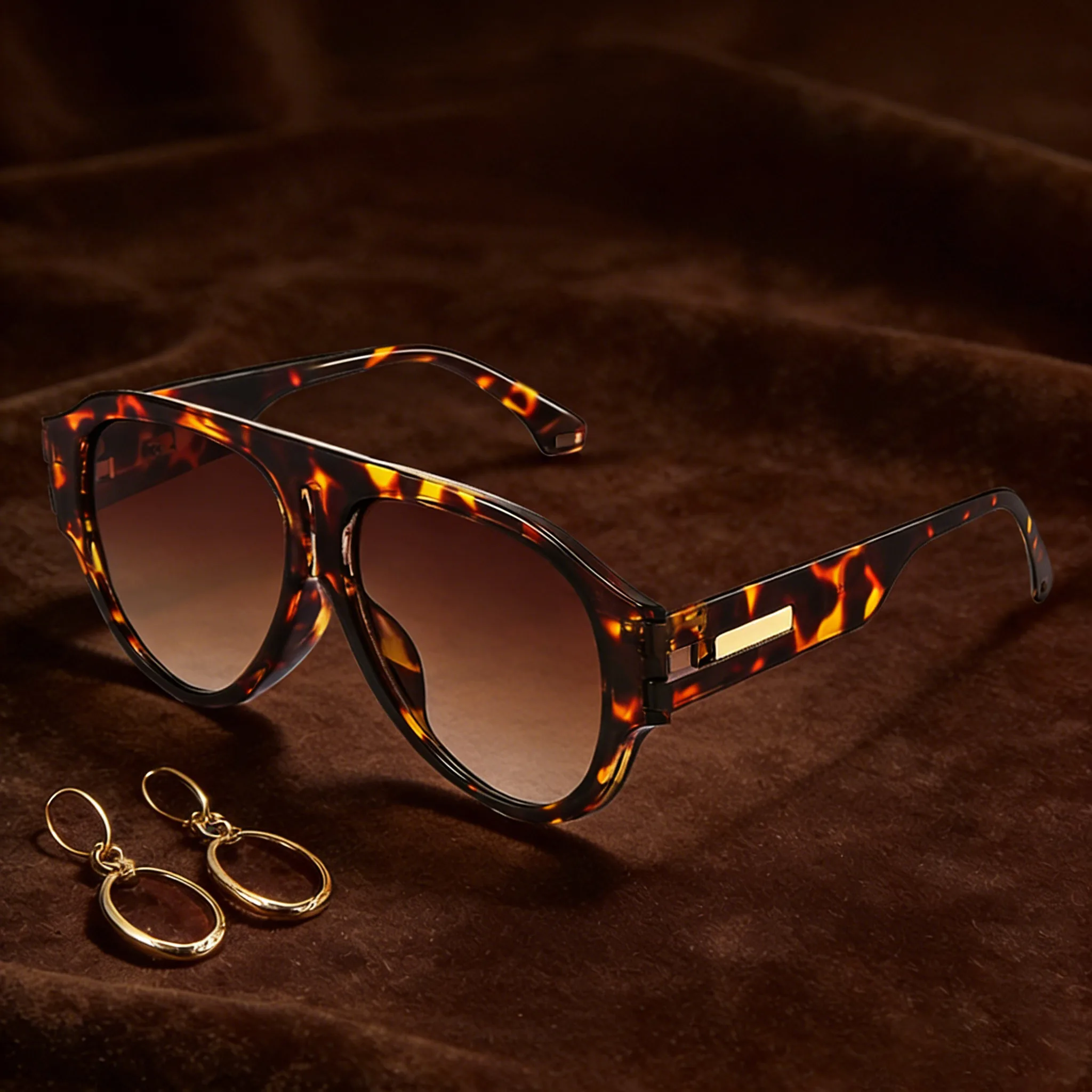 

Vintage Pilot Y2k Sunglasses for Women Retro Oversized Wide Leg Men Square Sun Glasses Aviator Fashion Trendy Shades Eyewear