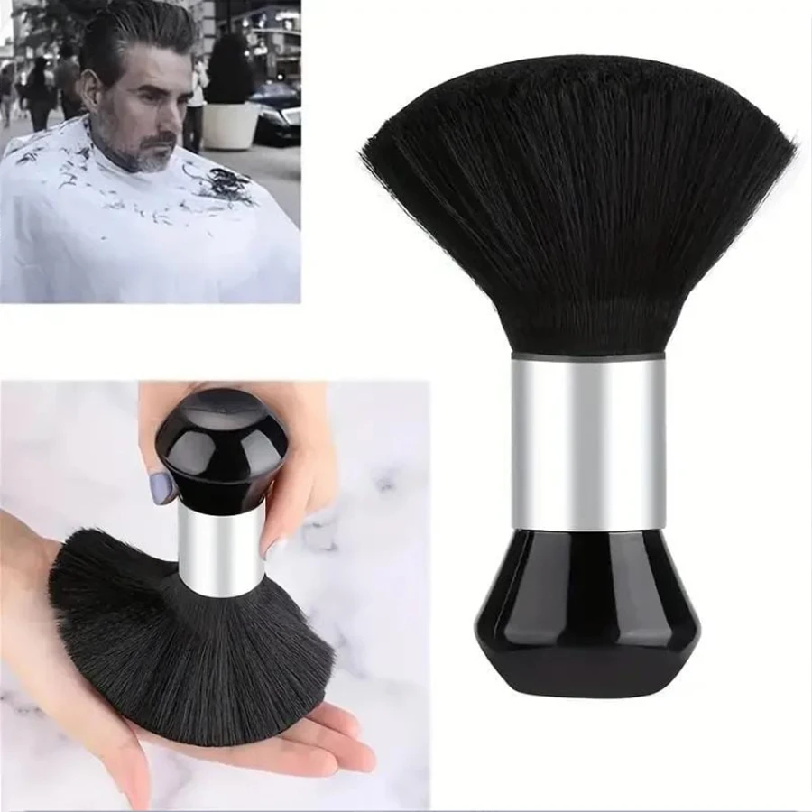 Escova Profissional Grande para Limpeza de Pescoço de Barbeiros, Escova de Cabelo Macia para Limpeza Facial, Kits de Corte de Cabelo em Nylon, Acessórios para Barbeiros