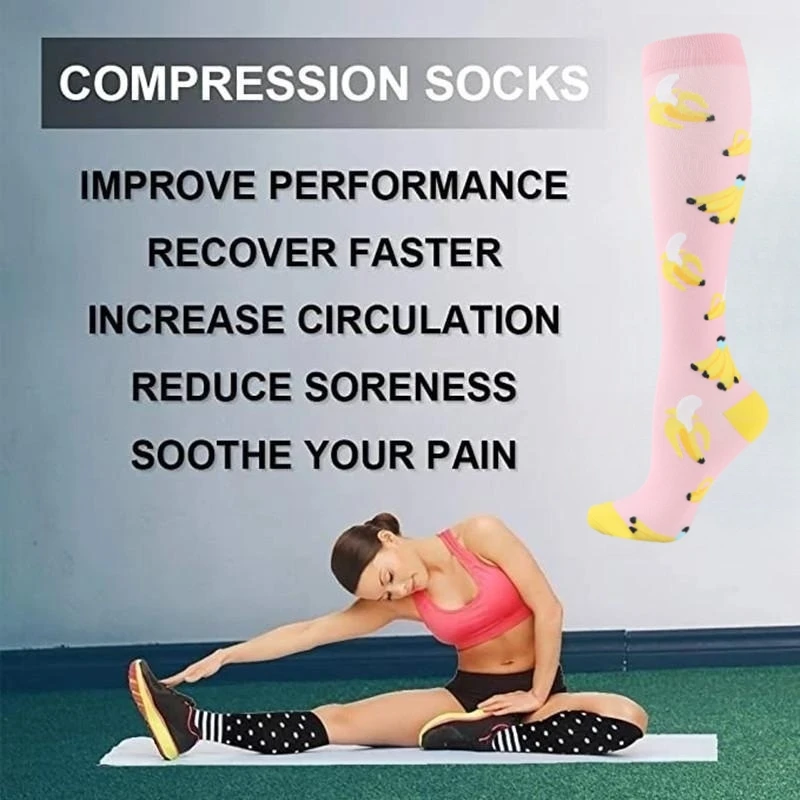 Compression Socks Women Men  Edema Diabetes Varicose Veins Fit For Edema, Diabetes, Varicose Veins, Marathon Socks 20-30mmHg