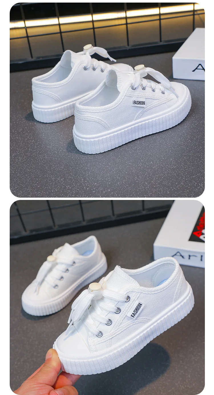 Kinder Freizeitschuhe Weiß PU-Leder Schlichtes Design Schulschuhe Unisex Allround 26-36 Vier Jahreszeiten Jungen Mädchen Schuhe – Detail 14