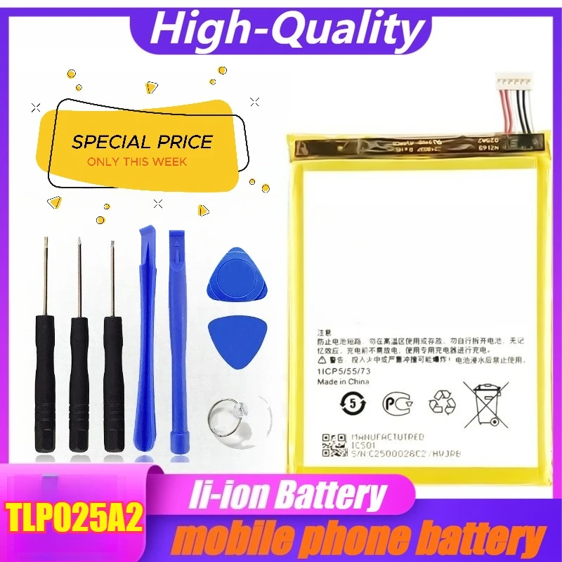 

2500mAh for Alcatel Pop2 5.0/C9/T043 Mobile Phone Battery TLP025A2