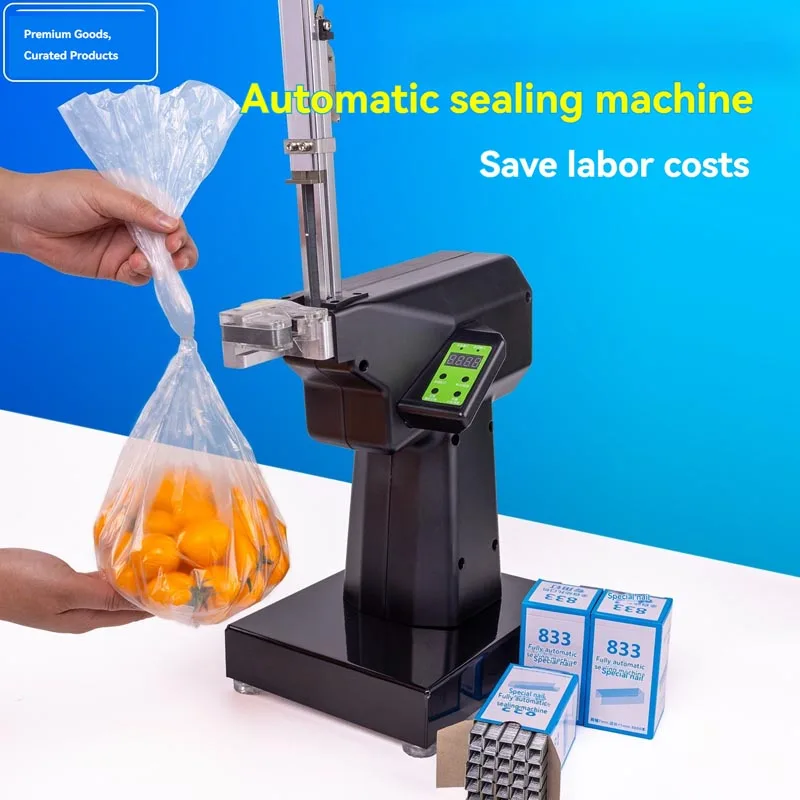 833 Automatic Bag Sealing Tying Machine Compact Lightweight Body For Global Food Packaging Equipment Dealers Bulk Wholesale