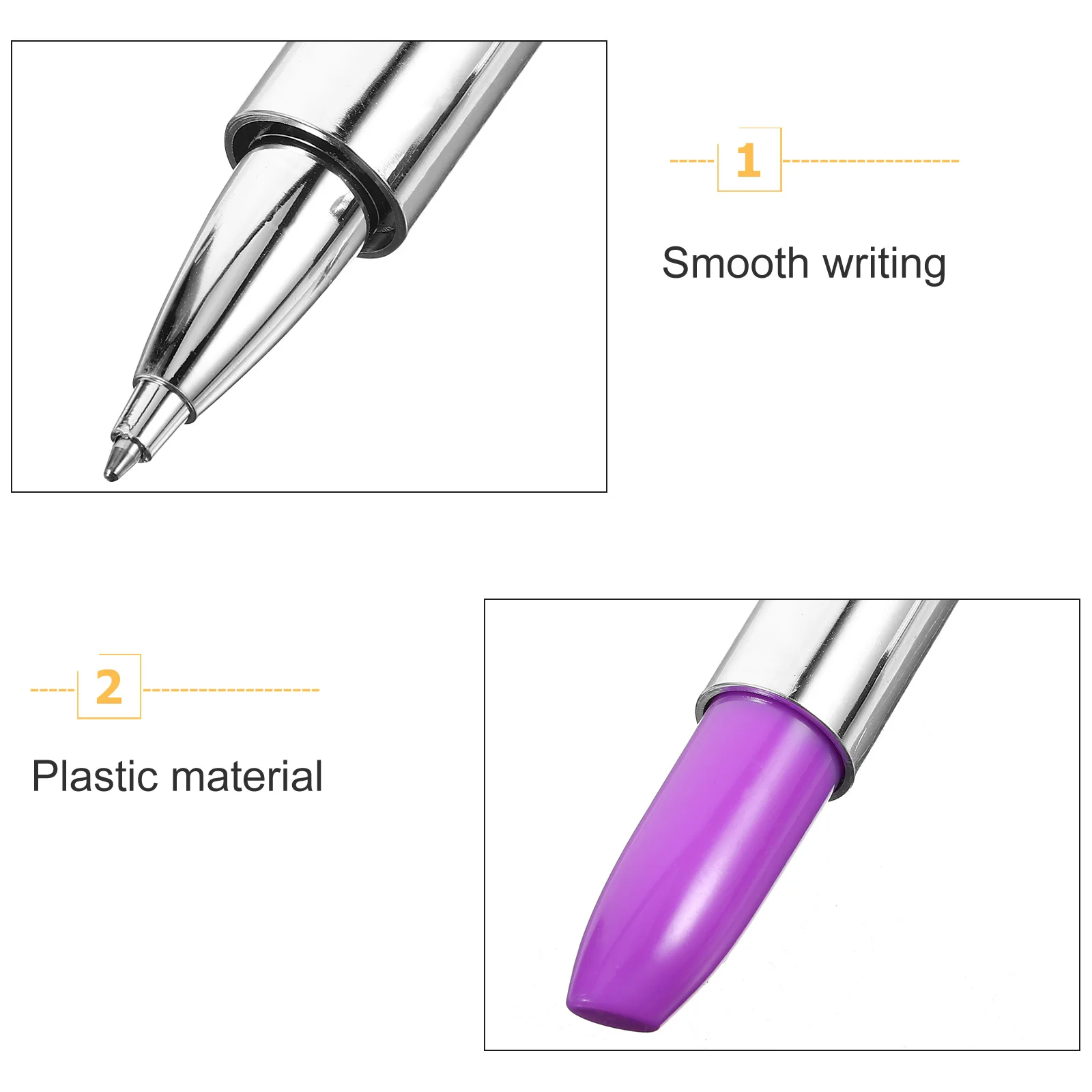

24 Pcs Lipstick Pen Ballpoint Pens Stationery Cute School Supply Kawaii Free Shipping