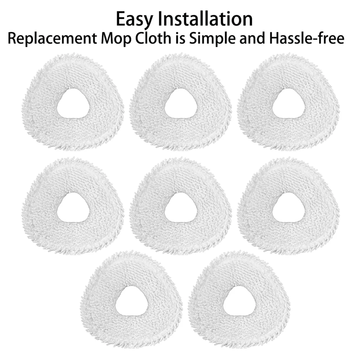 8 Pcs Mop Pads Replacement for Narwal J3 Robot Vacuum Parts Accessories Reusable Microfiber Cloth Wipe Cleaning Kit