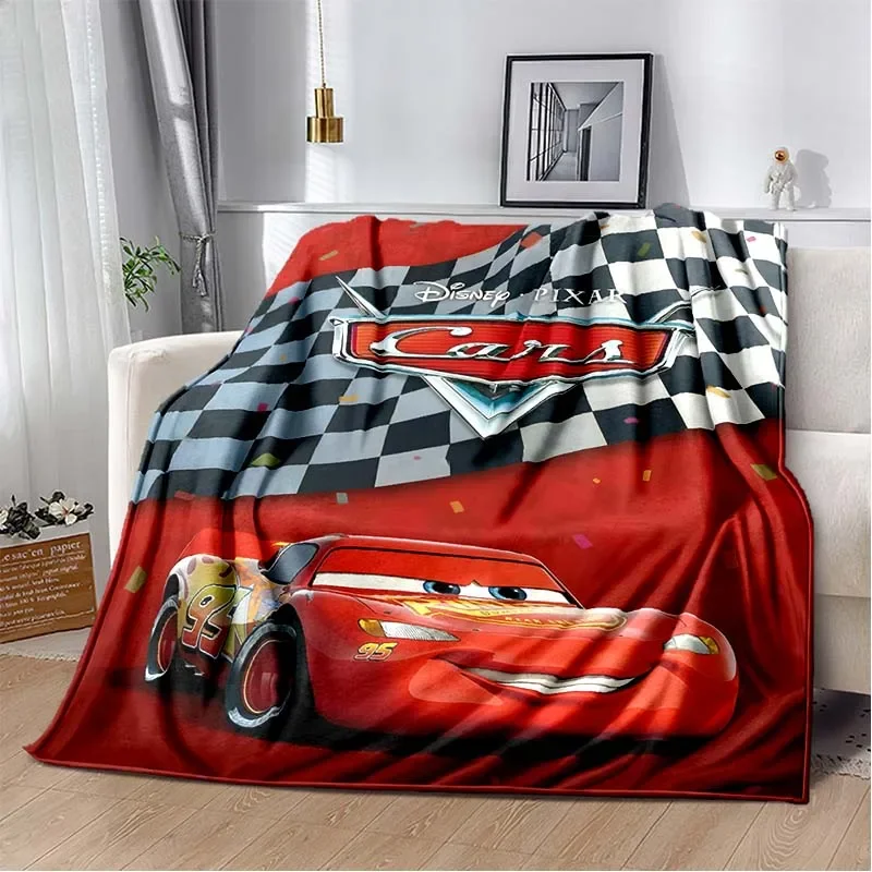 Disney Cars Lightning Mcqueen Flannel Plush Soft Fluffy Break Nap Blanket Children\'s Cover Blanket Children Gift Anime Blanket