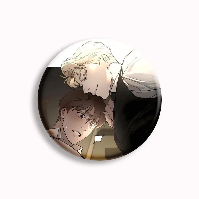 Korean Manga Codename Anastasia Soft Button Pin BL Manhwa Character Zhenya and Taekjoo Brooch Badge Bag Accessories Fans Collect