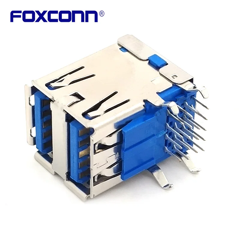 

Коннектор Foxconn UEA1123-8412Q-4H Double Flanging USB3.0 Нет осколков