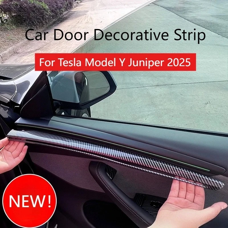 Interior Trim Strip for Tesla Mode Y/YL Juniper Standard Front Door Back Door Patch Decoration ABS Cover Car Accessories White