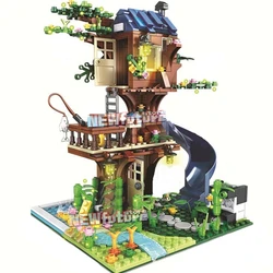 2024 Modern Treehouse Building Blocks Classic Model Sets Bricks Kids Kits For Boys Toys Children