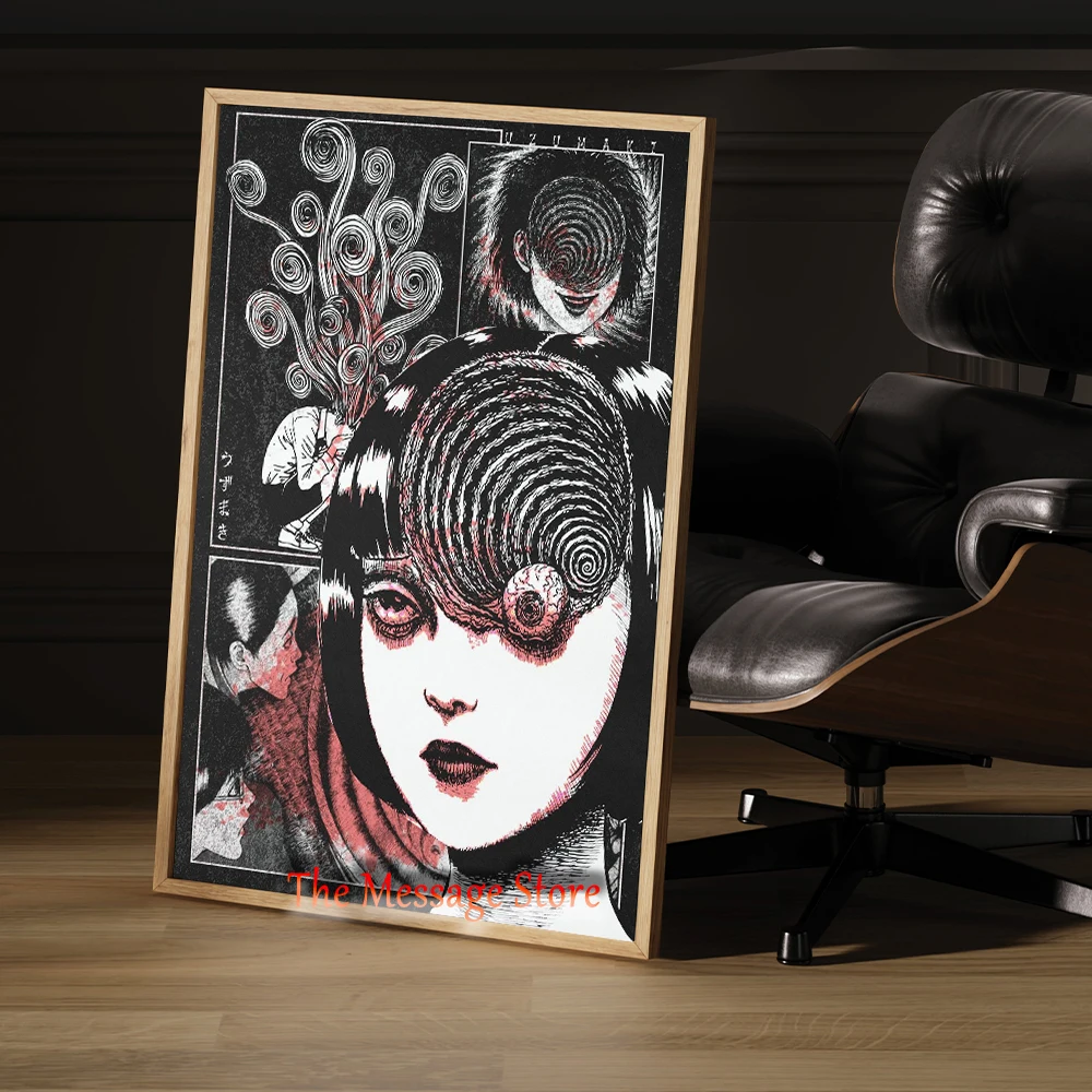 Poster di Junji Ito Uzumaki, S - Japanese Women Lifestyle recensione e prezzo