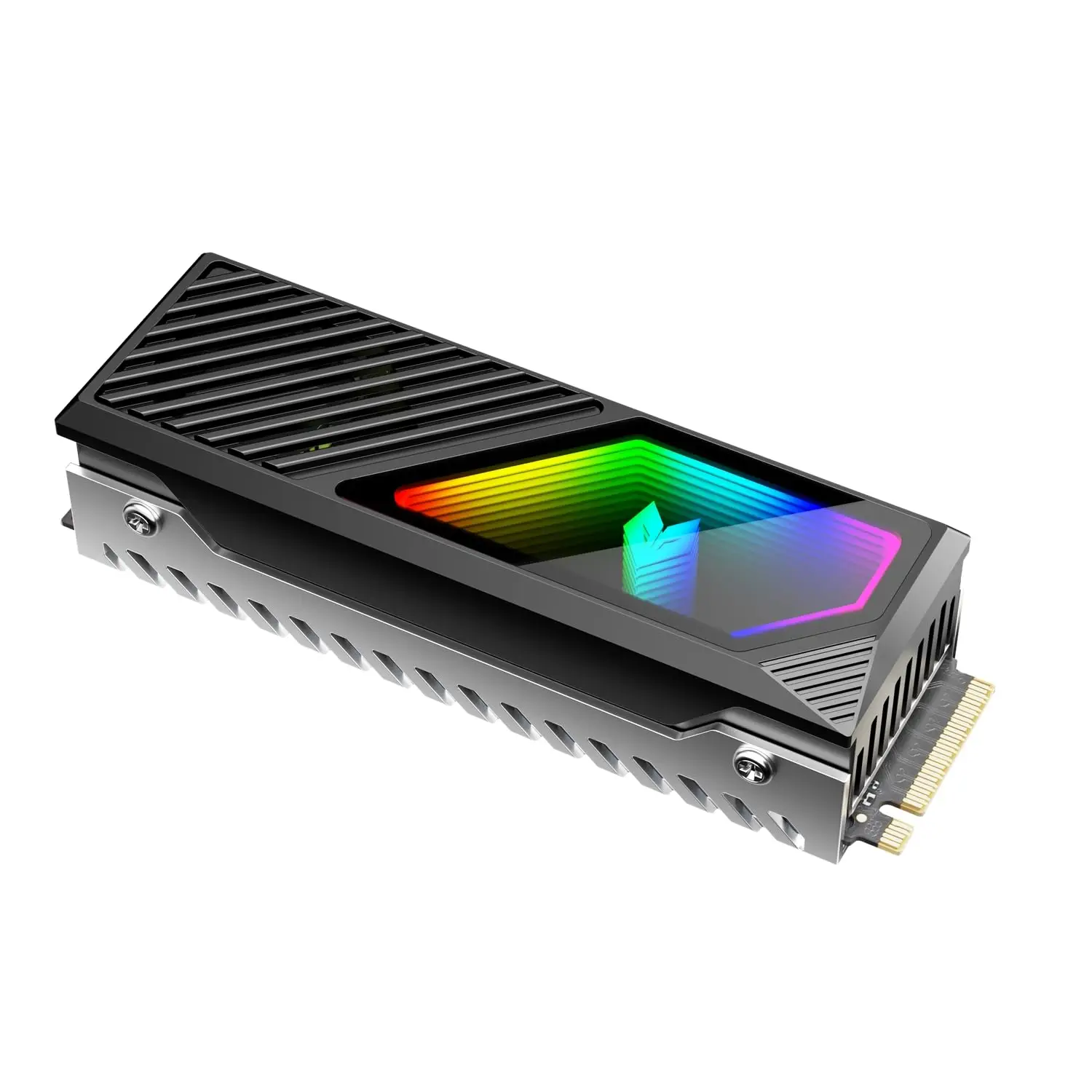 

Кулер для SSD M.2 NVMe с RGB-синхронизацией, встроенным вентилятором и термопрокладкой, сверхэффективное охлаждение со стильной LED-подсветкой и прозрачной линзой