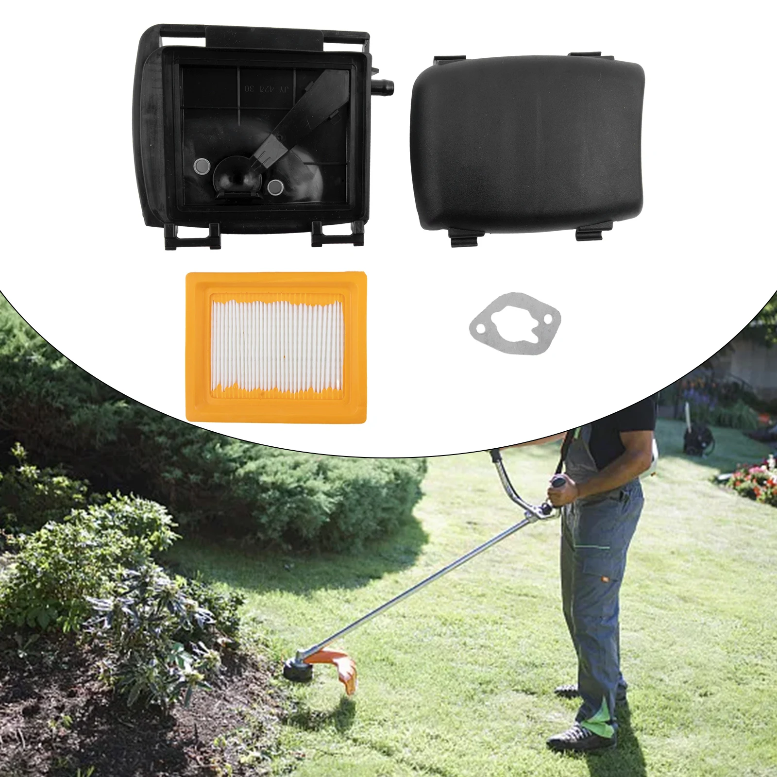 Air Filter Cover for XT650 XT675 Lawn Mower Engines Complete with Filter Base and Gasket for Optimal Performance