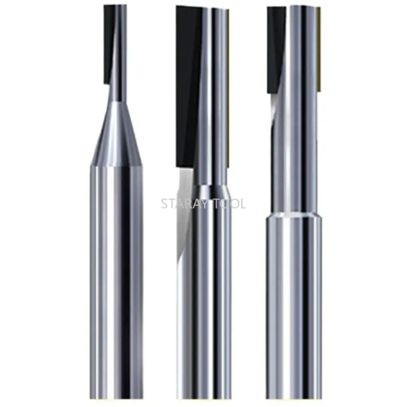 1pc Double-edged PCD Diamond End Mill for Die-cast Aluminum, Copper, Ceramic, and Graphite