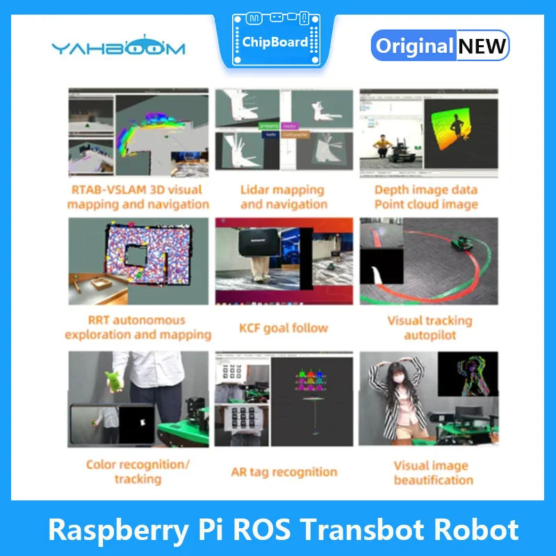 Raspberry Pi Transbot ROS Robot with Lidar Depth camera support Python programming MoveIt 3D mapping