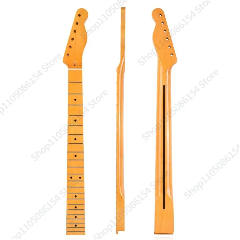 

Bright yellow 22 fret electric guitar neck, Canadian maple fretboard handle for TL Tele midline