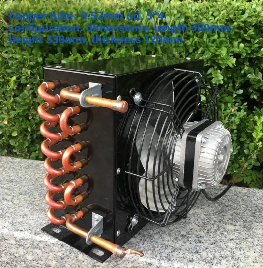 Condenser Copper Tube Cold Storage Refrigerator Freezer Water-cooled Cake Cabinet 1 Horse 1.5 Horse Oil Cooler