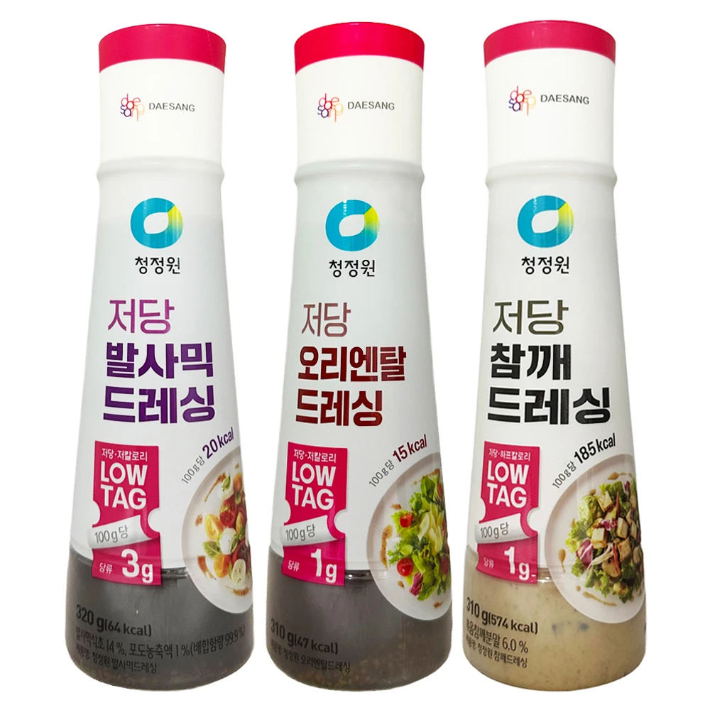 Cheongjungwon Zuckerarbener Dressing (Balsamico 320g 1Ea + Oriental 310g 1Ea + Sesam 310g 1Ea) / Salatsauce