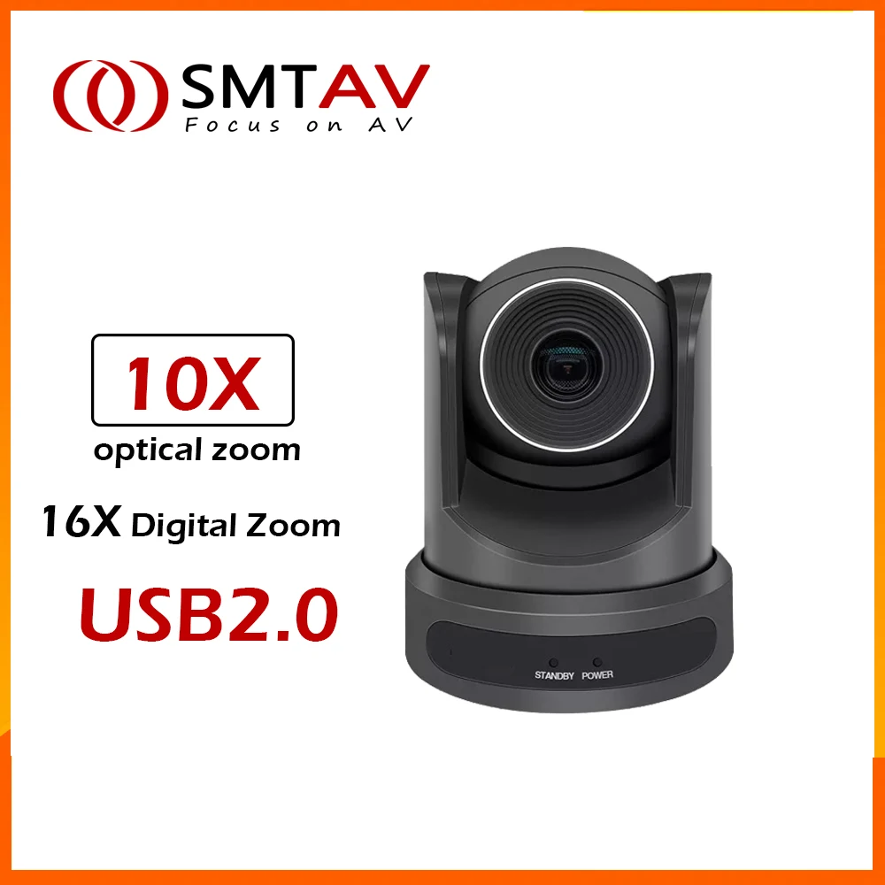 Telecamera per conferenze PTZ Video HD USB 10X + 16X Zoom digitale per educare l\'attrezzatura per riunioni di lavoro dal vivo insegnamento remoto