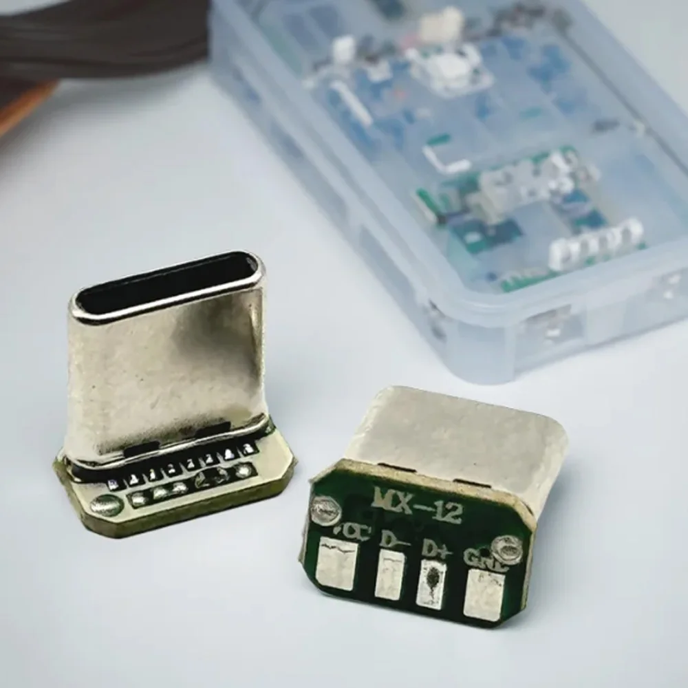 4 Welding Wire Data 16P USB 3.1 Type C Vertical Patch Board 16Pin Band PCB USB Board Male Head Usb C Connector