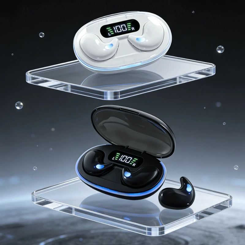 X55 Invisible Sleep Wireless Earphone TWS Bluetooth 5.3 Headphones Hidden Earbuds IPX5 Waterproof Noise Reduction Sports Headset