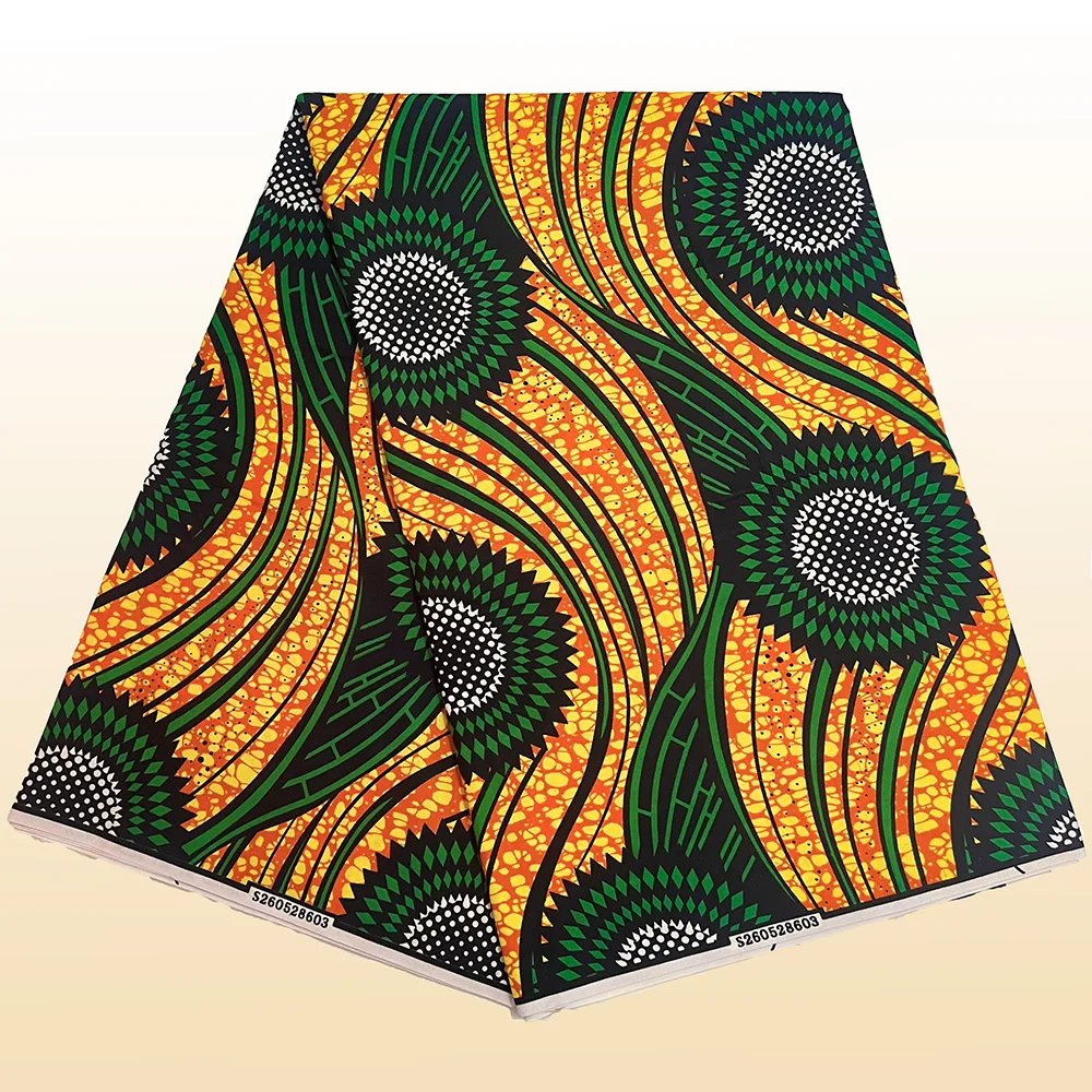 

6 Yards Ankara Wax Fabric 2025 High Quality African Wax Print Fabric African Guaranteed Veritable Real Wax