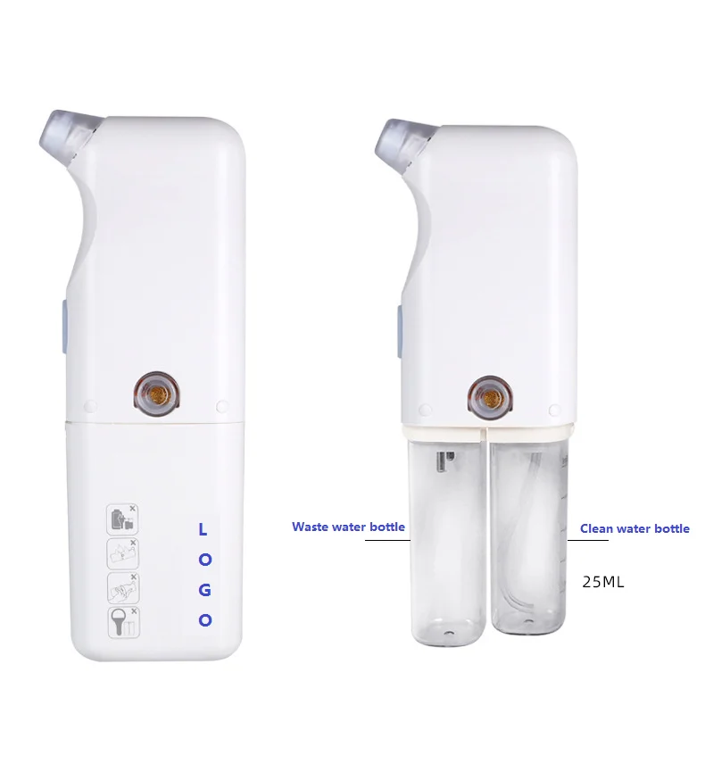 Neues Design, 25 ml, wiederaufladbar, 3 Köpfe, Akneentfernung, Tiefenreinigung, Mitesser-Entferner für den Heimgebrauch