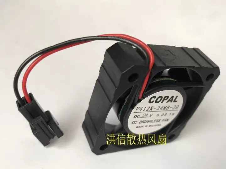 Free shipping COPAL 4012 F412R-24MB-20 24V 40X12MM inverter cooling fan