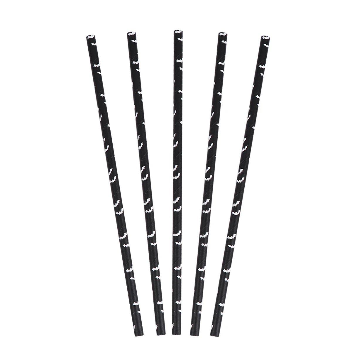 

50 Pcs Bat Straw Decoration Drinking Straws Party Paper Decorate Kraft Ghost Festival Supplies Cartoon