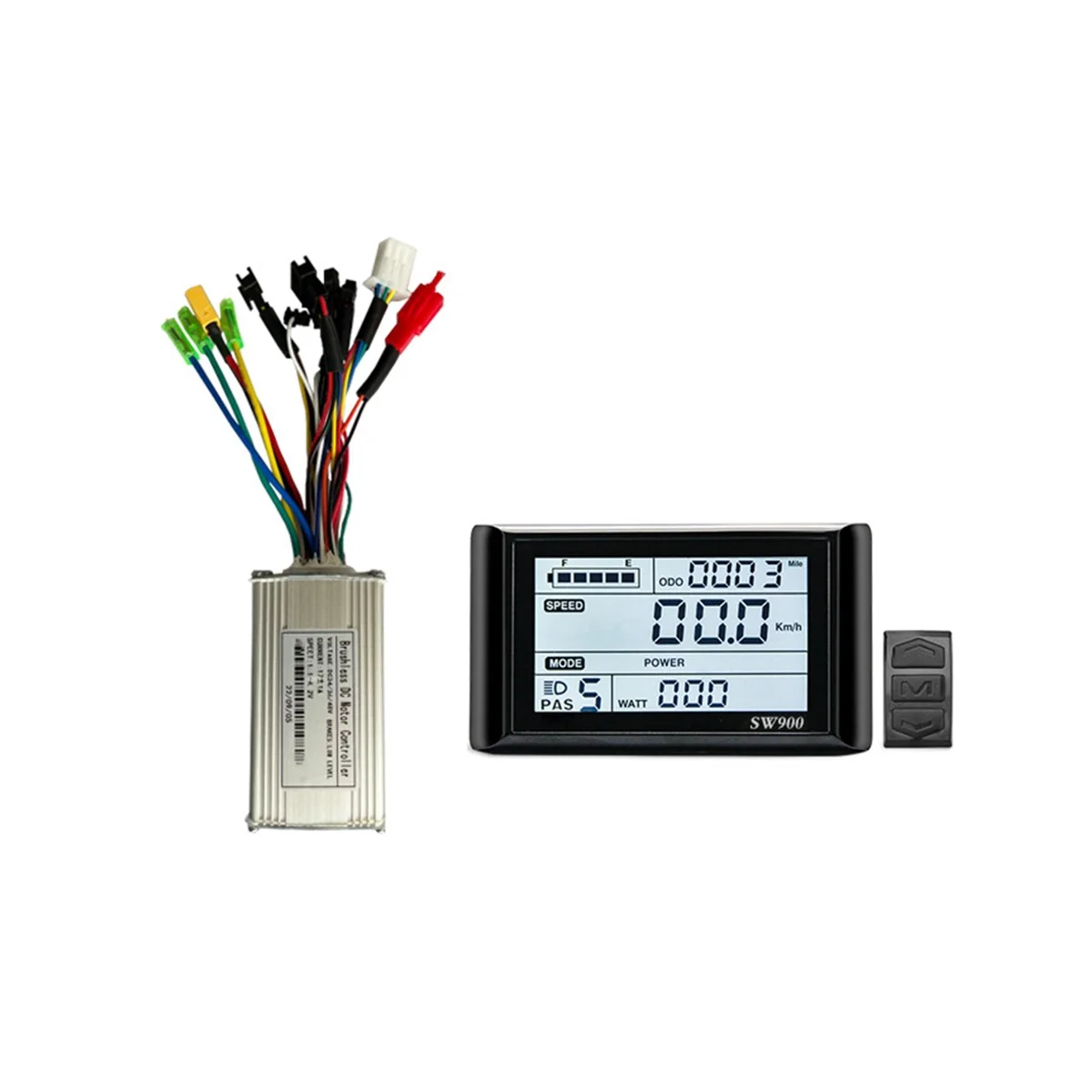 

17A Three-Mode Sine Wave Ebike Controller with SW900 Display for 36V 48V 750W1000W Electric Bicycle Motor Modified Parts