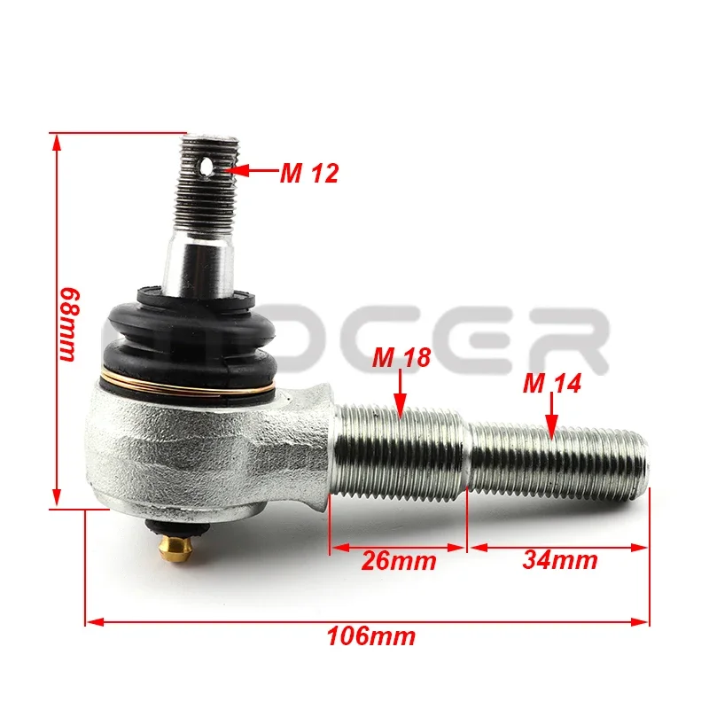 M12 M14 Adjustable Ball Joint Kit With Nozzle Fit For Bashan Kangchao 200-7 250cc 200cc Electric ATV UTV Go Kart Buggy Parts 4