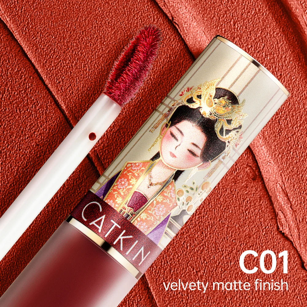 CATKIN Liquid Lipstick Lip Gloss Lightness Pretty Semimatte Waterproof Long Lasting Satin Nourish Moisturizing Smooth Soft